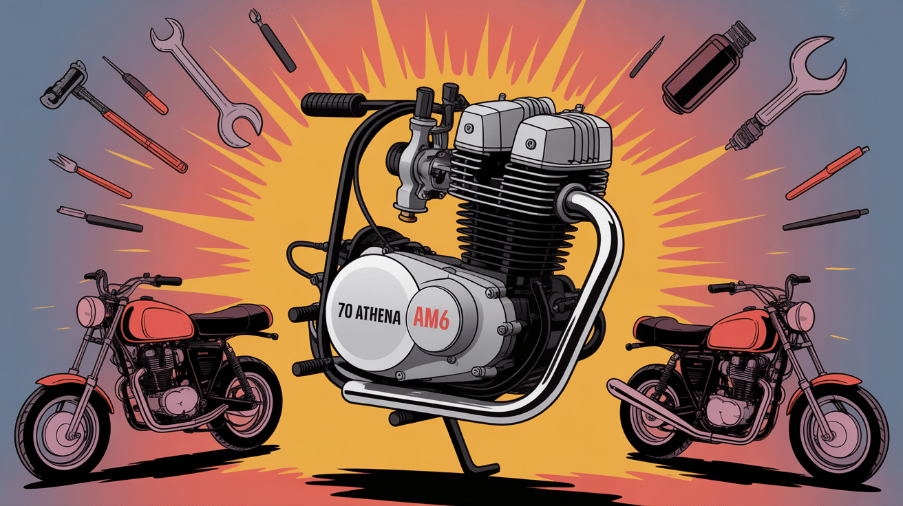 illustration préparation moteur 70 athena am6 minarelli 50cc