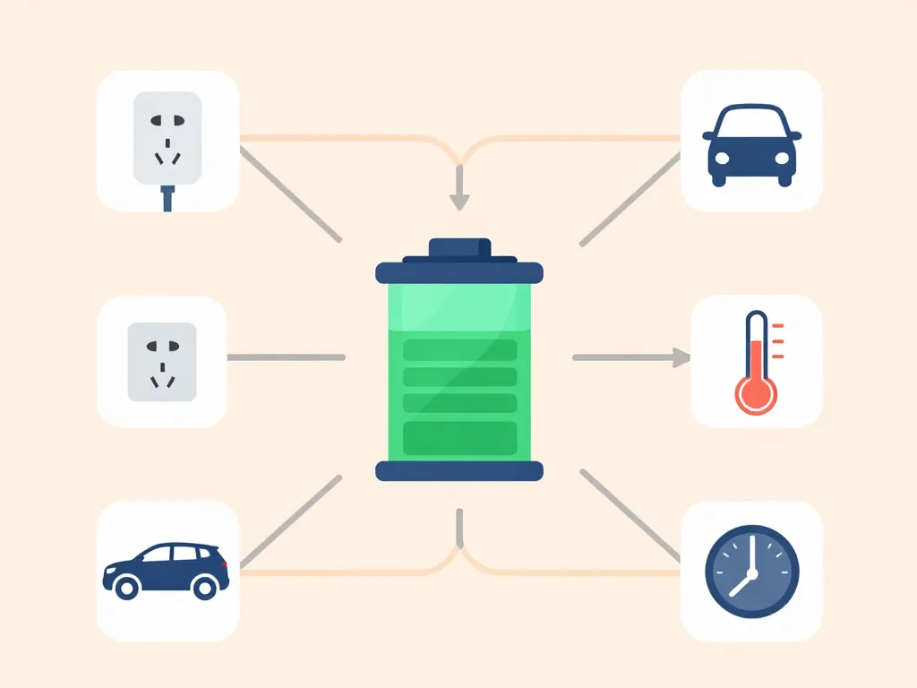 batterie outlander phev ne recharge que 6 kw, schéma des limites de recharge