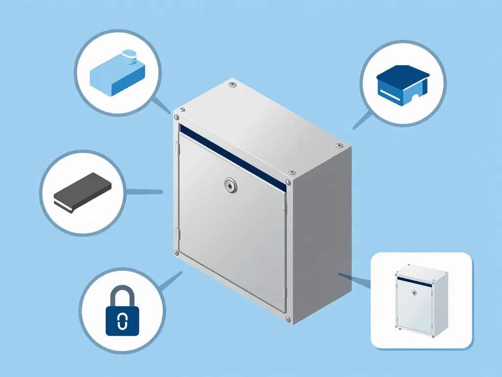 diagramme boîte à clé sécurisée extérieur assurance matériaux