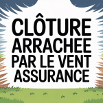 clôture arraché par le vent assurance visuel tempête