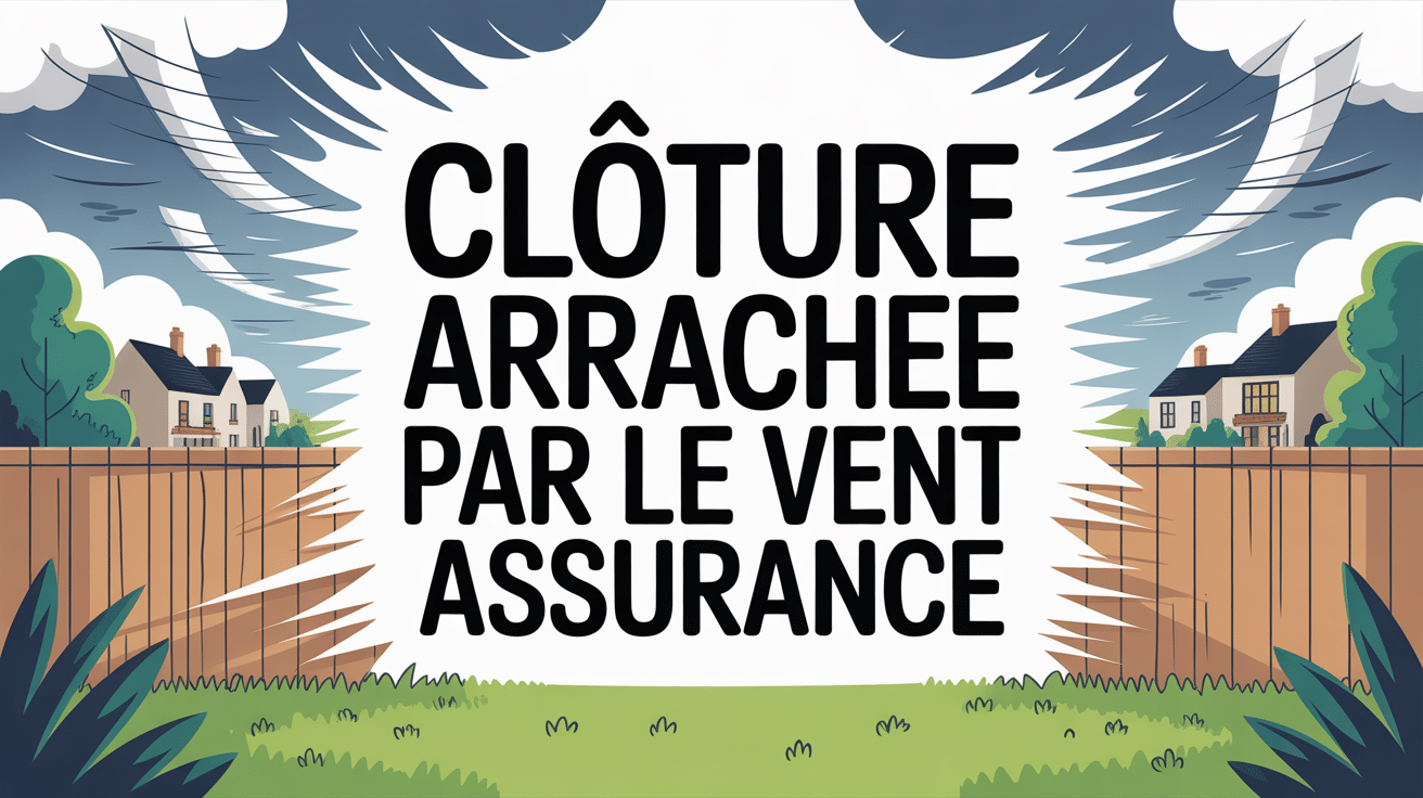 clôture arraché par le vent assurance visuel tempête
