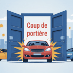 illustration coup de portiere voiture accident stationnement