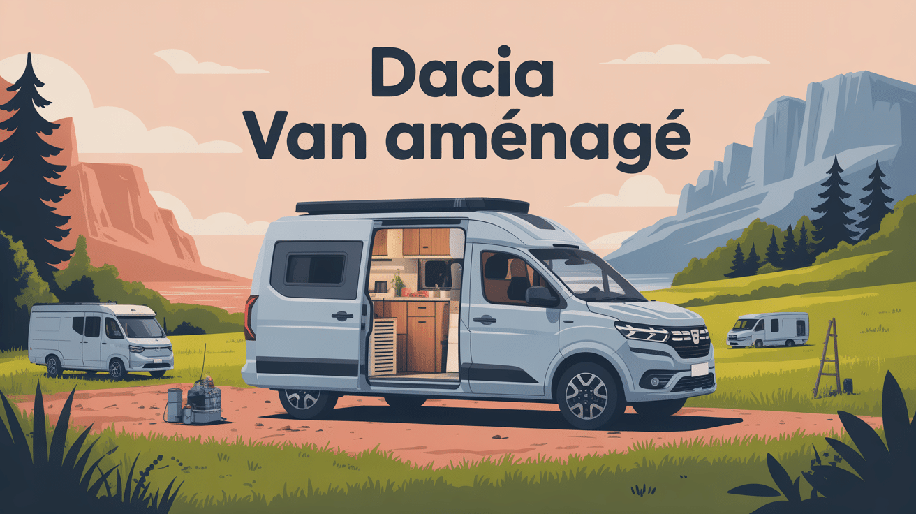 dacia van aménagé prix illustration moderne aventure