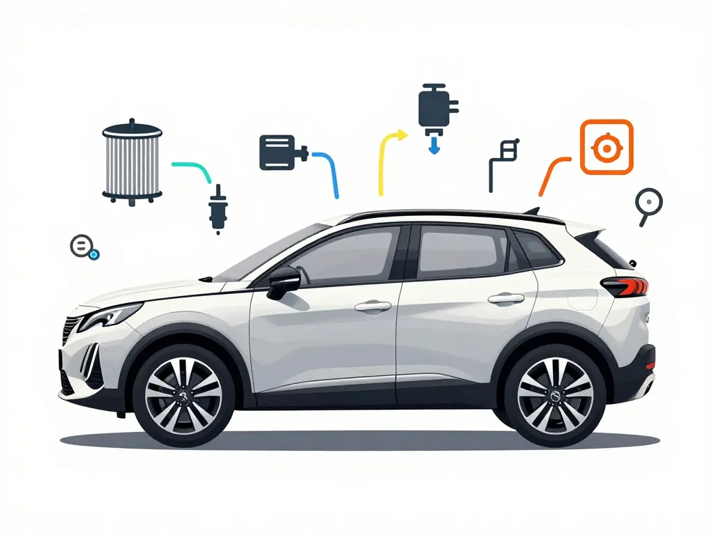 defaut moteur 3008 schéma causes FAP EGR injecteur capteur