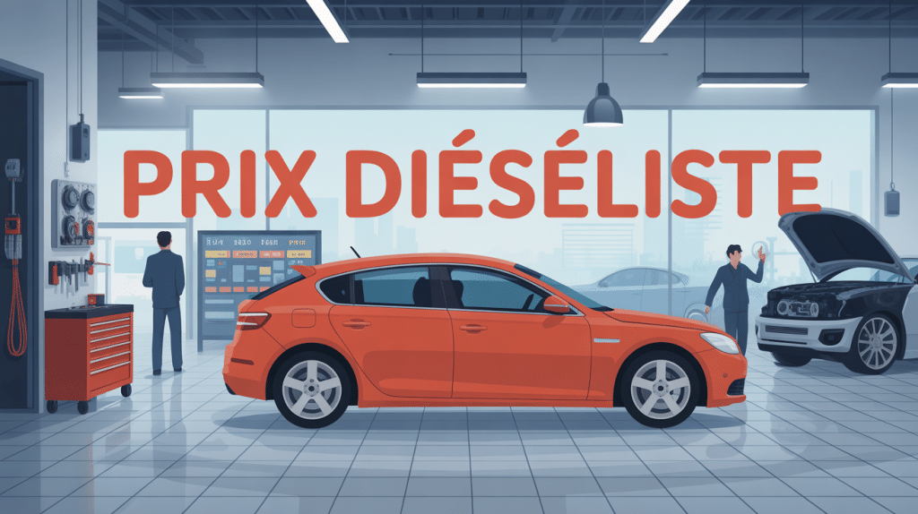 illustration garage diéséliste prix