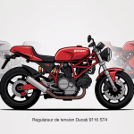 emplacement regulateur de tension ducati 916 st4 de 2000 illustration vectorielle