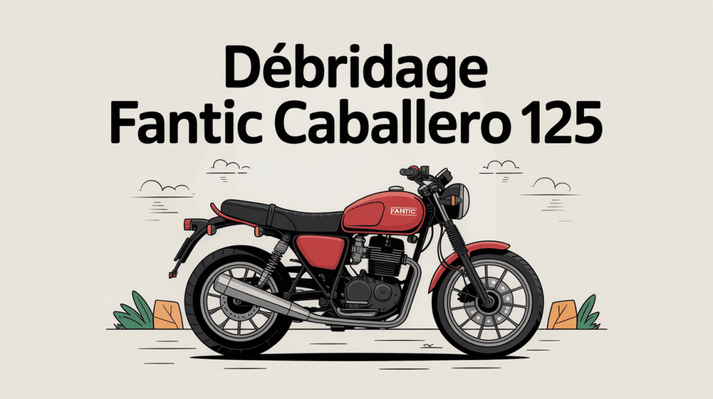 fantic caballero 125 débridage illustration vectorielle informative