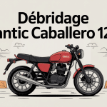 fantic caballero 125 débridage illustration vectorielle informative