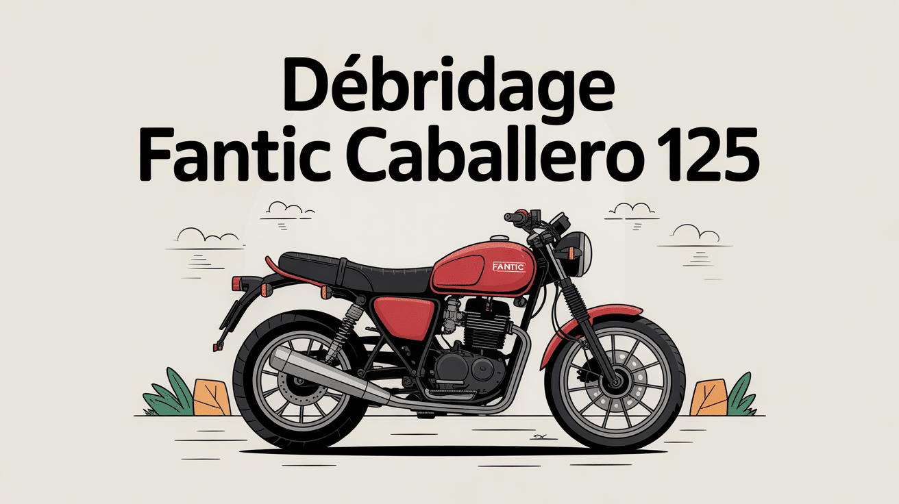 fantic caballero 125 débridage illustration vectorielle informative
