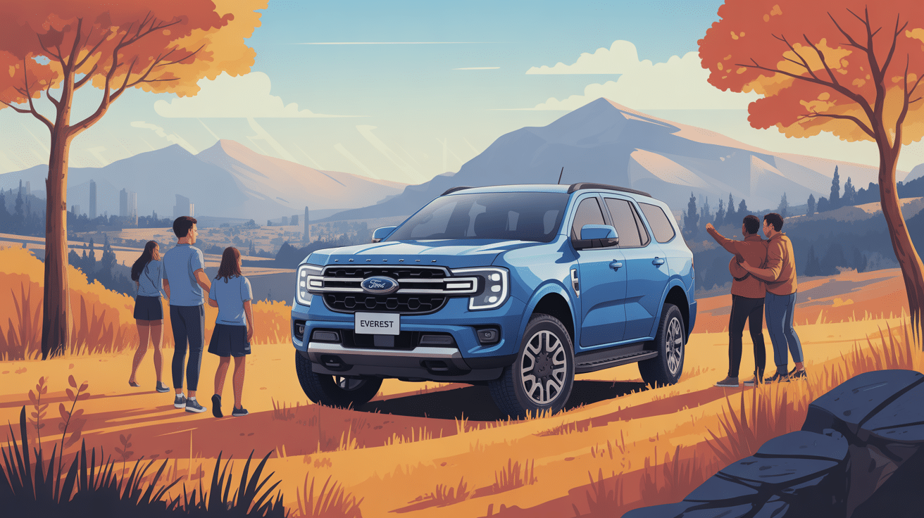 vue d'ensemble ford everest 2024 familial et tout-terrain