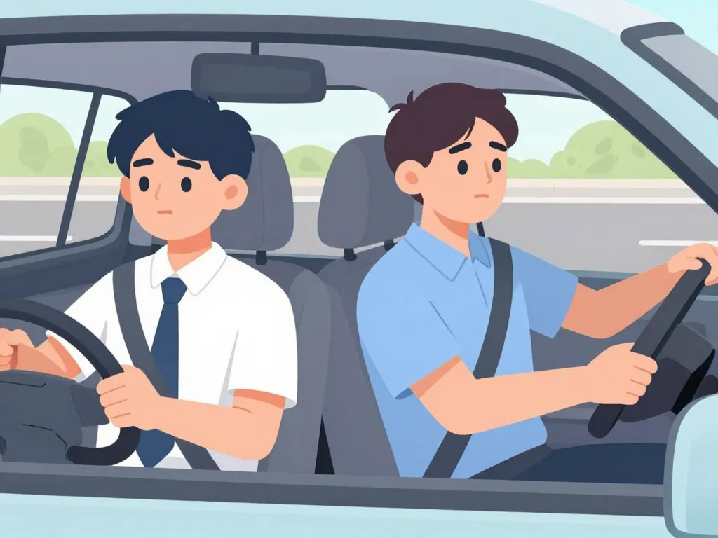 j ai eu mon permis malgré l intervention de l inspecteur scène voiture inspecteur