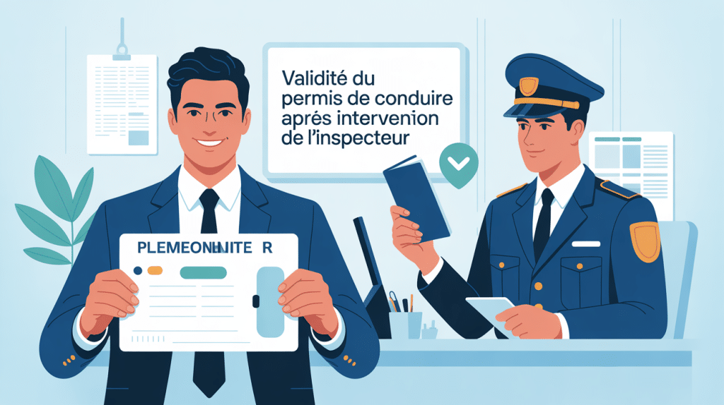 j ai eu mon permis malgré l intervention de l inspecteur illustration permis valide