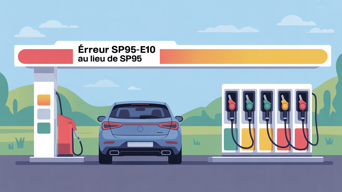 j'ai mis du sp95 e10 au lieu du sp95 dessin station service