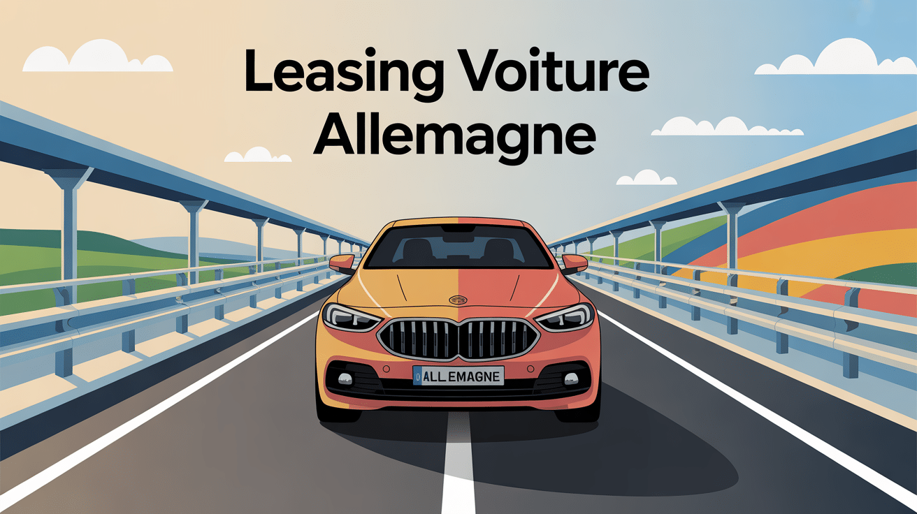 leasing voiture allemagne voiture moderne traversant pont europe