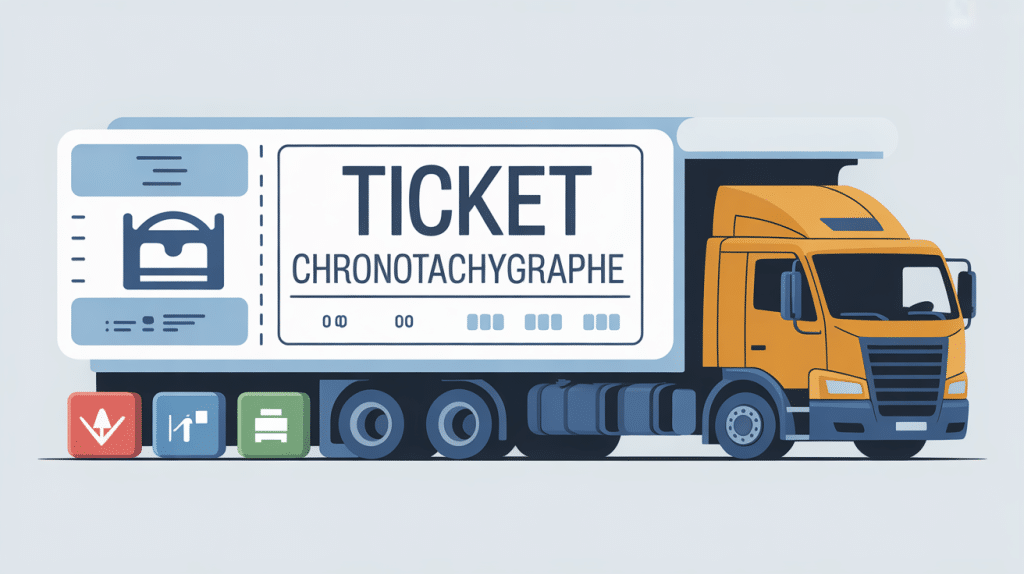 lire un ticket chronotachygraphe image symbole conducteur