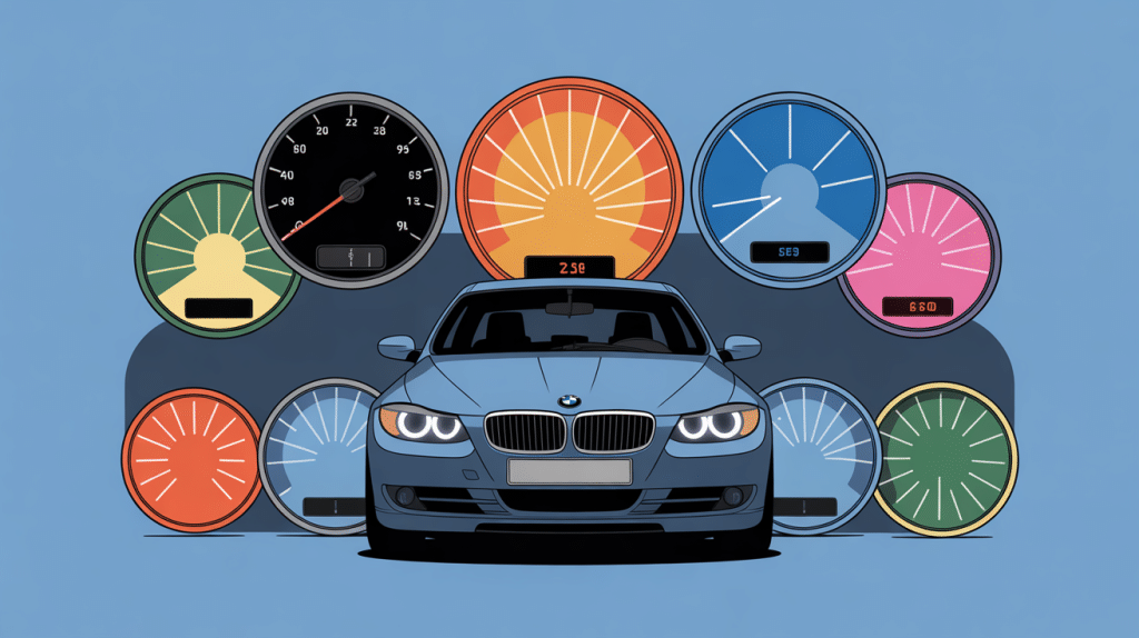 illustration tableau bord liste voyant bmw serie 3 e90