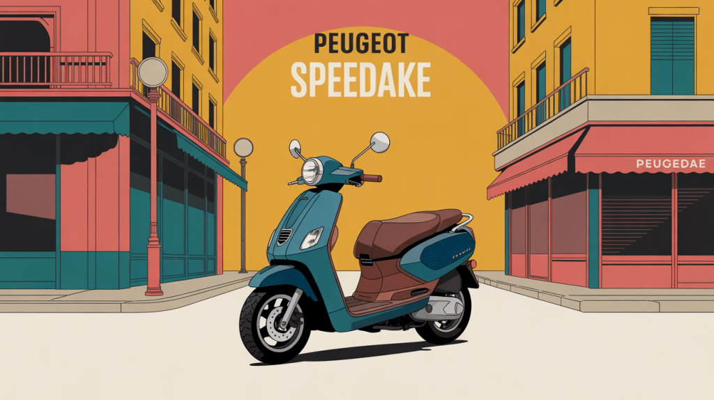 Illustration du Peugeot Speedake années 90 en ville