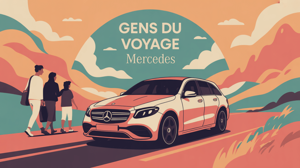 pourquoi les gens du voyage roulent en mercedes illustration vectorielle route famille