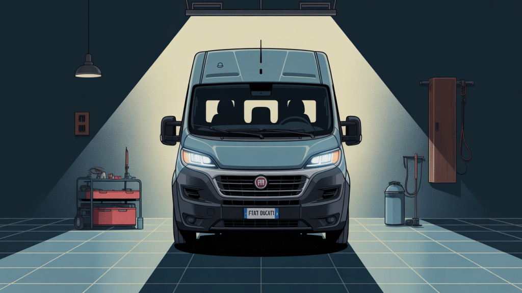 reglage de la hauteur des phares manuellement sur fiat ducato devant mur