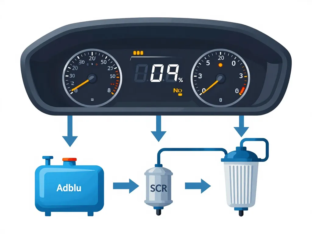Schéma concept adblue défaut antipollution démarrage impossible dans 1100 km