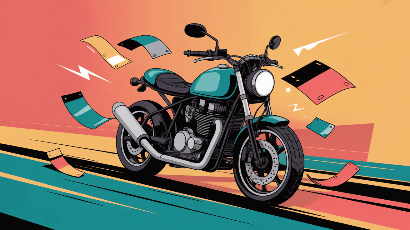 illustration simulation covering moto fond dynamique