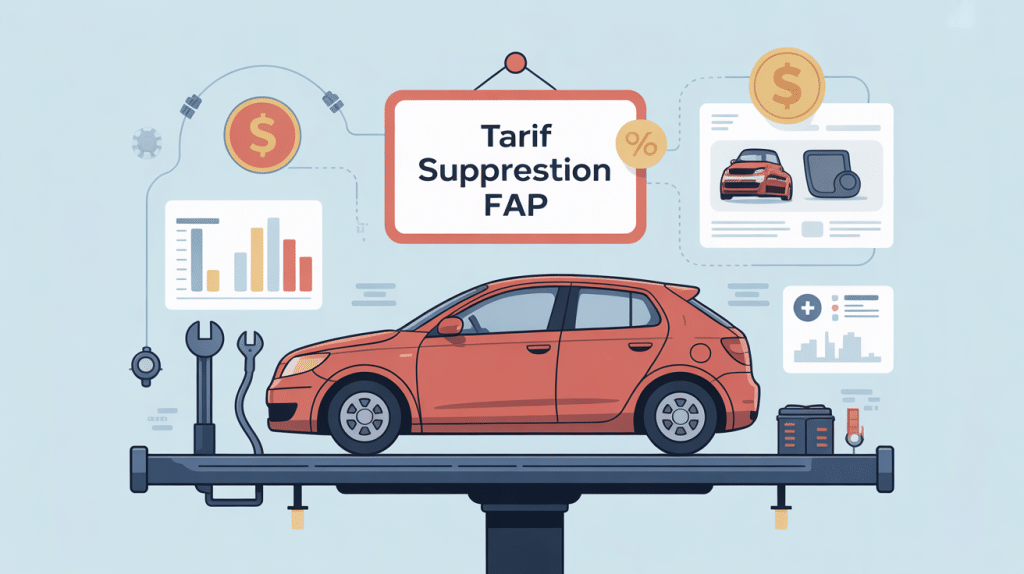 suppression fap tarif voiture sur table mécanique