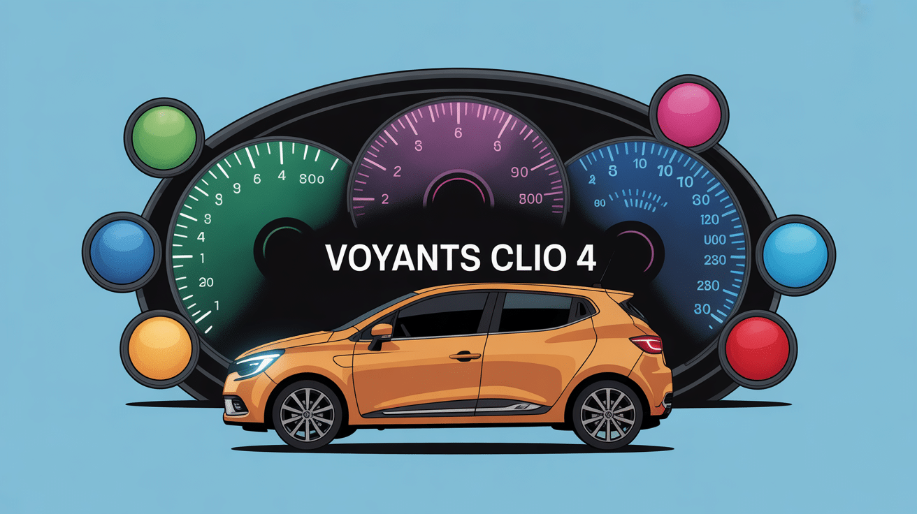 tableau de bord voyants clio 4 illustration vectorielle