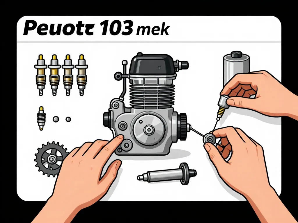 tableau de correspondance peugeot 103 schéma pièces moteur