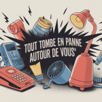 tout tombe en panne autour de moi objets cassés scène de vie