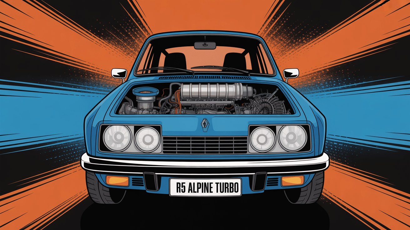 illustration globale turbo r5 alpine turbo sur moteur renault