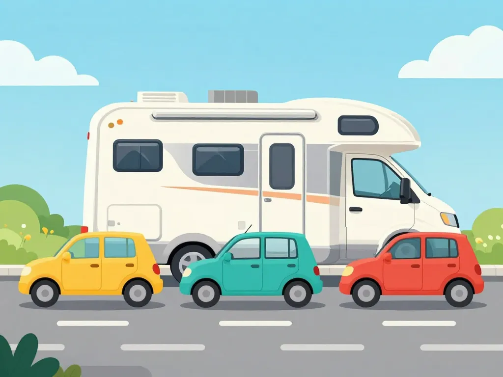 illustration comparatif voitures legere pour camping car