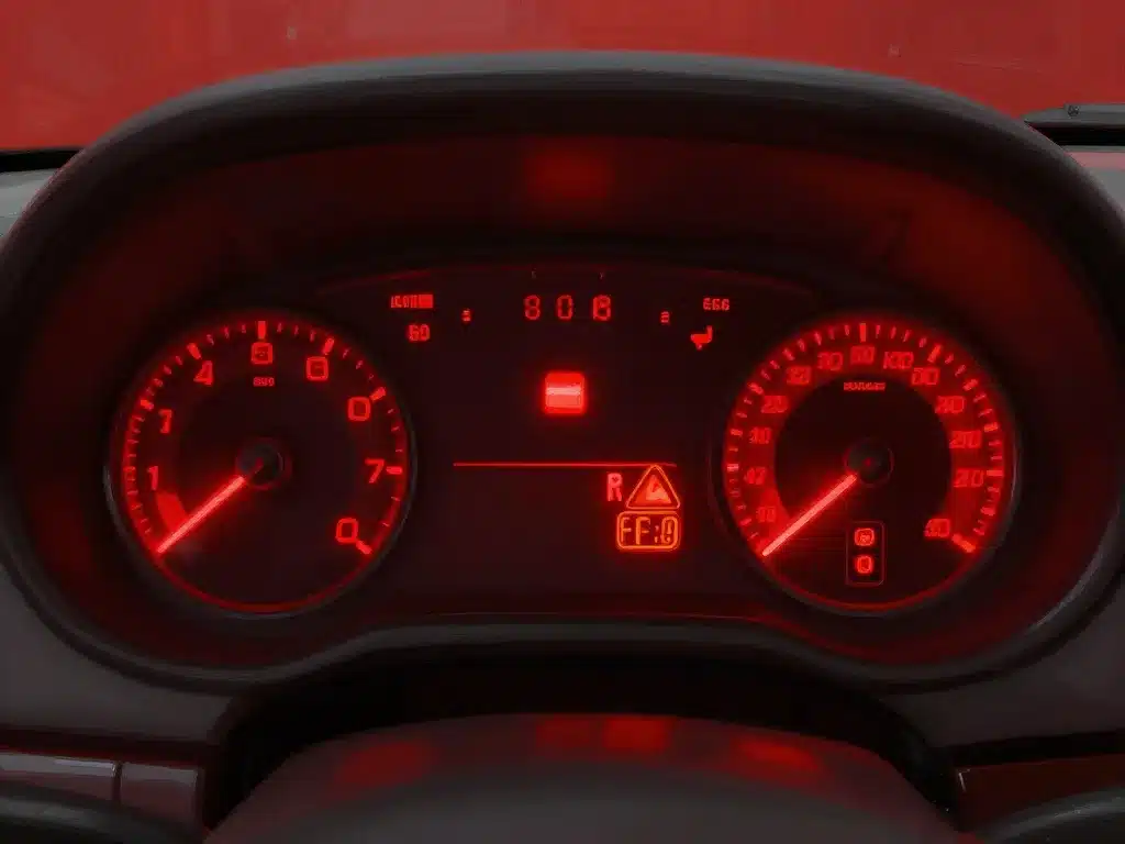 Voyant rouge alerte dacia sandero sur tableau de bord