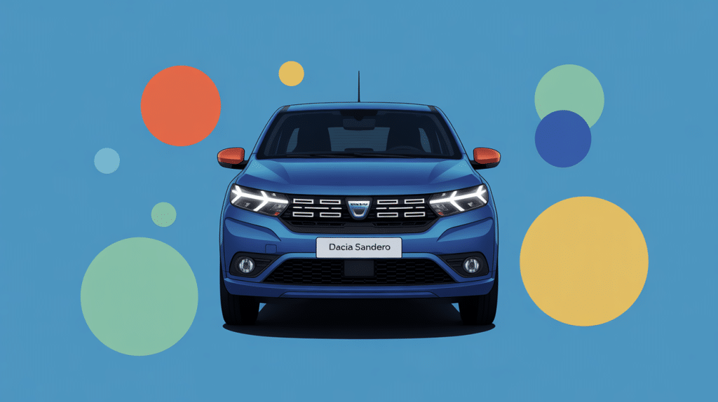 Vue stylisée tableau de bord avec voyant dacia sandero