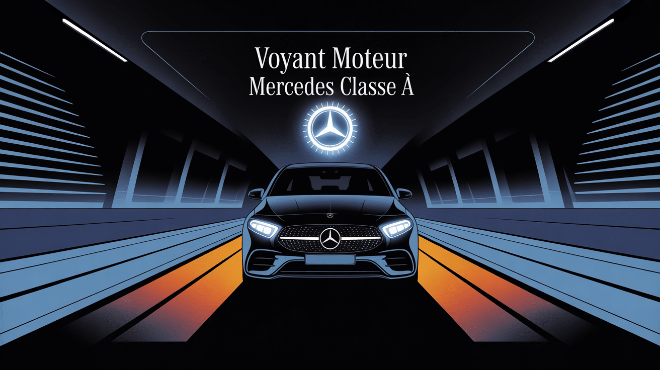 Illustration voyant moteur mercedes classe a tableau bord