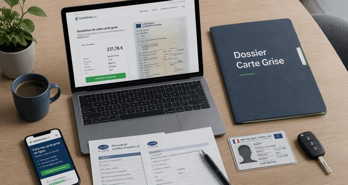 carte grise net dossier en ligne sur bureau