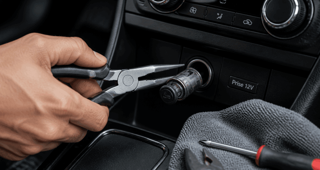 changer allume cigare voiture main pince tableau de bord