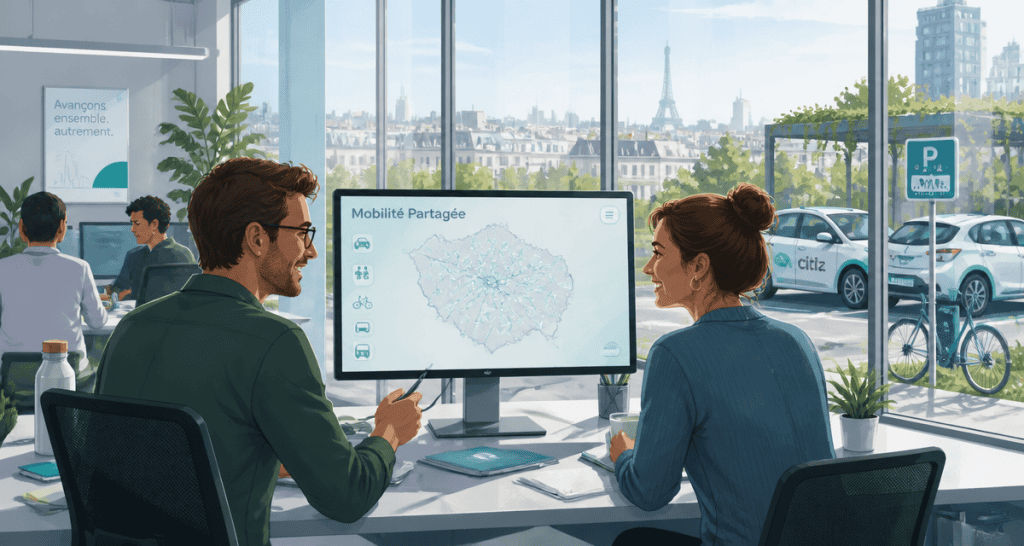 comuto pro paris c'est quoi salariés échangeant sur covoiturage