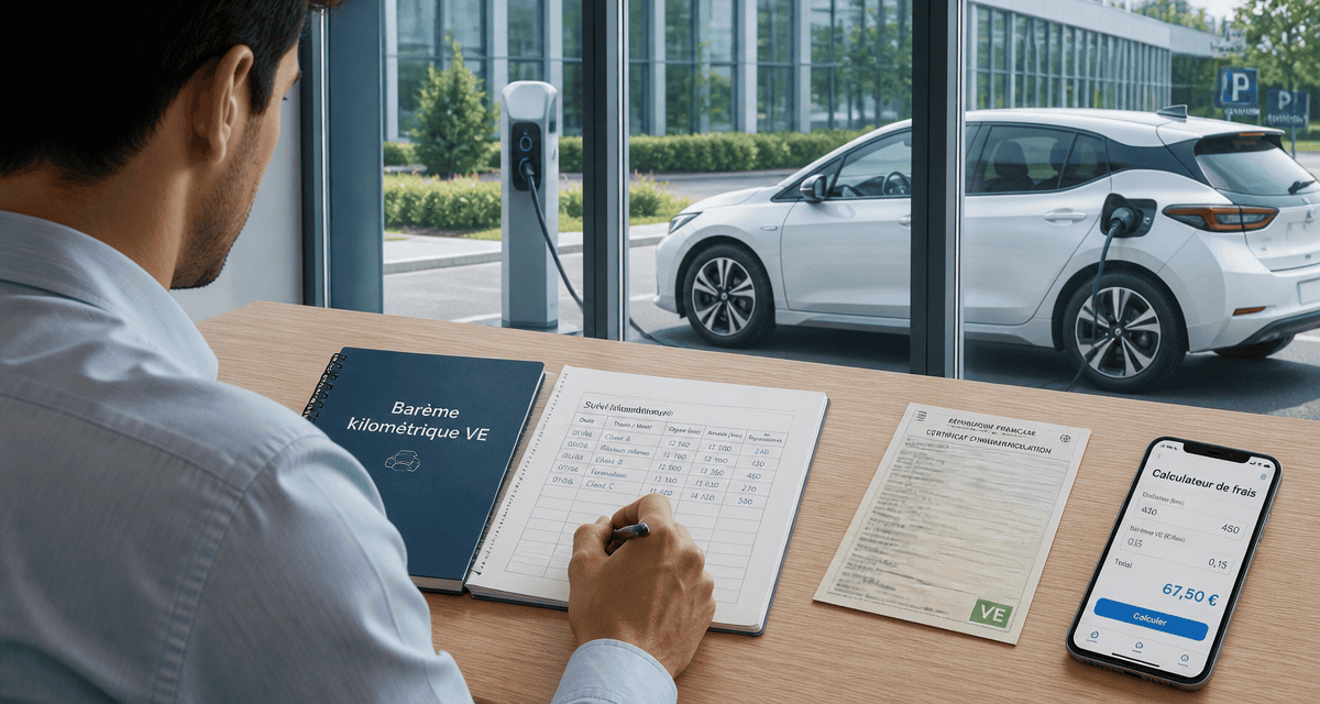 frais kilometrique voiture electrique carnet calcul