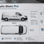 schéma trafic blanc Renault vue profil et dessus
