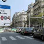 Interdiction totale du diesel en France, panneau Crit’Air en ville