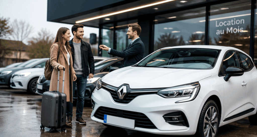 location voiture par mois particulier couple clés agence