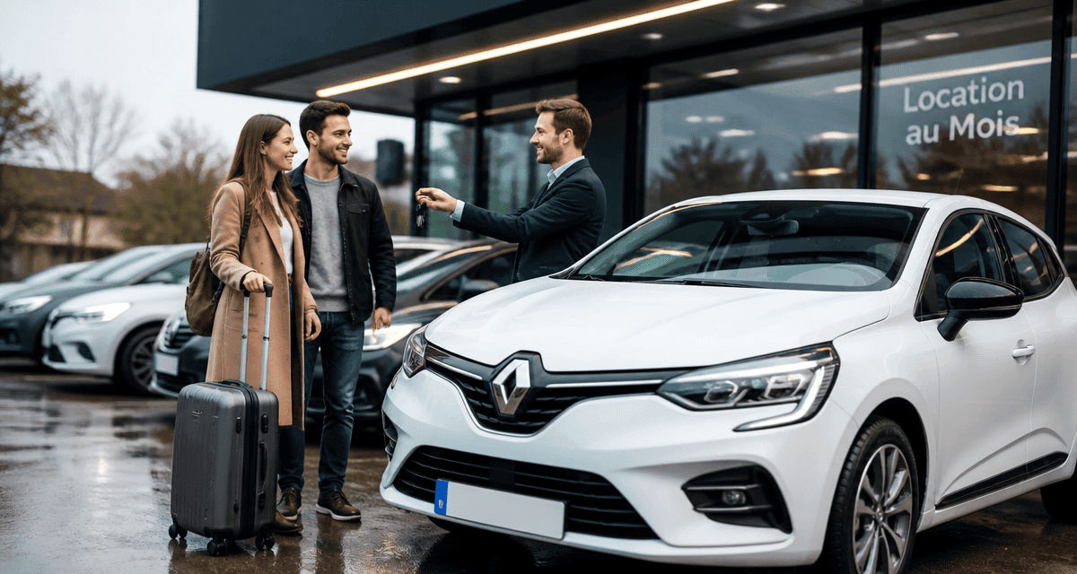 location voiture par mois particulier couple clés agence