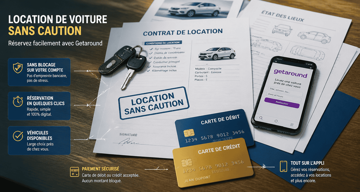location voiture particulier sans caution, documents et clés