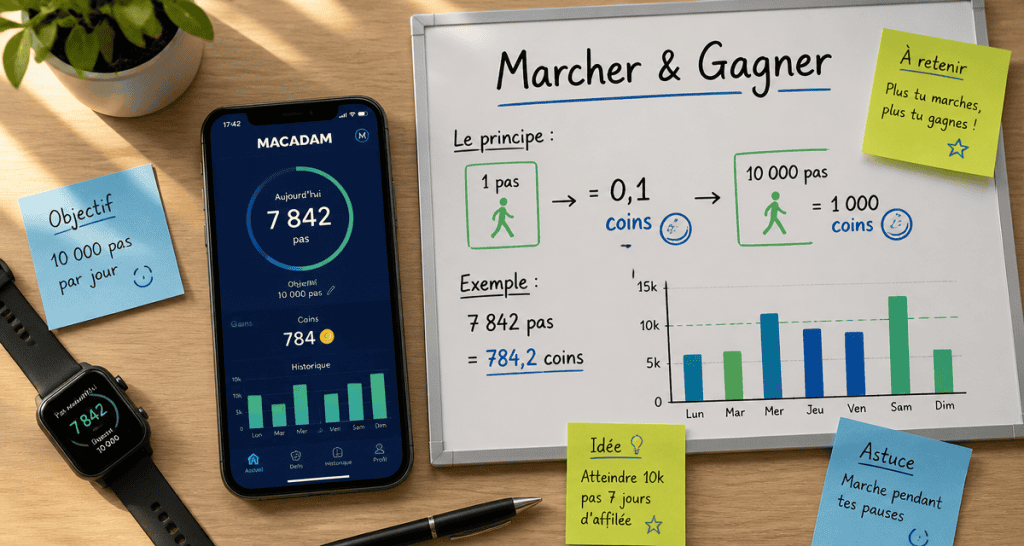 macadam application avis suivi pas coins