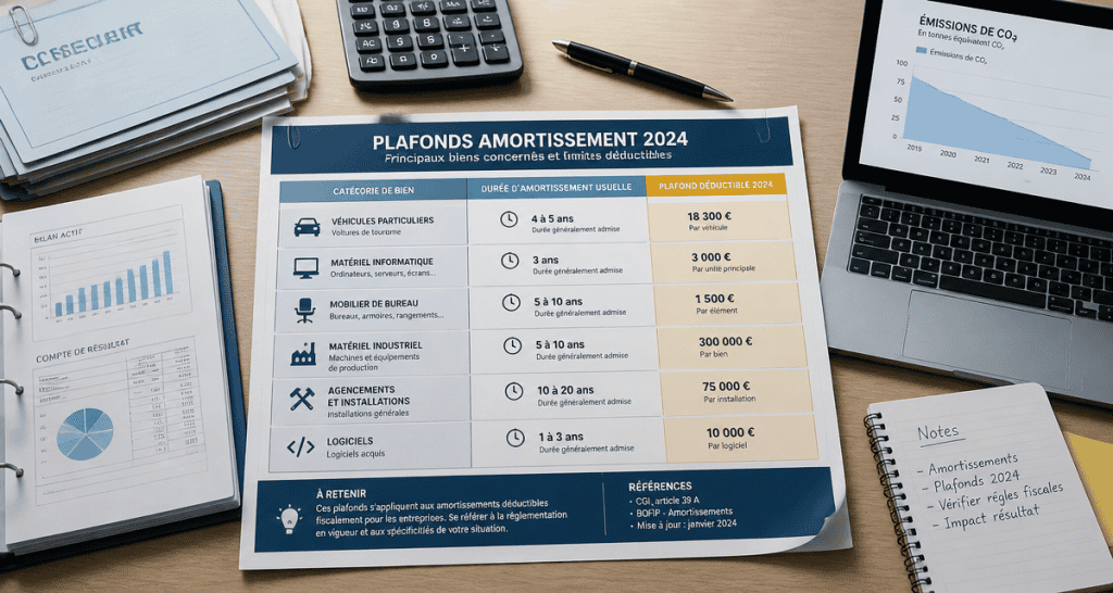 plafond amortissement véhicule 2024 tableau fiscalité