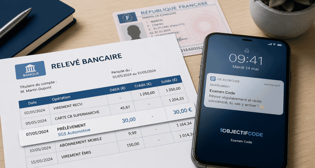 sgs automotive prélèvement 30 euros relevé bancaire