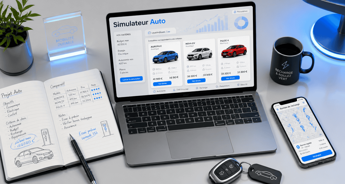 simulateur pour choisir sa voiture sur ordinateur moderne
