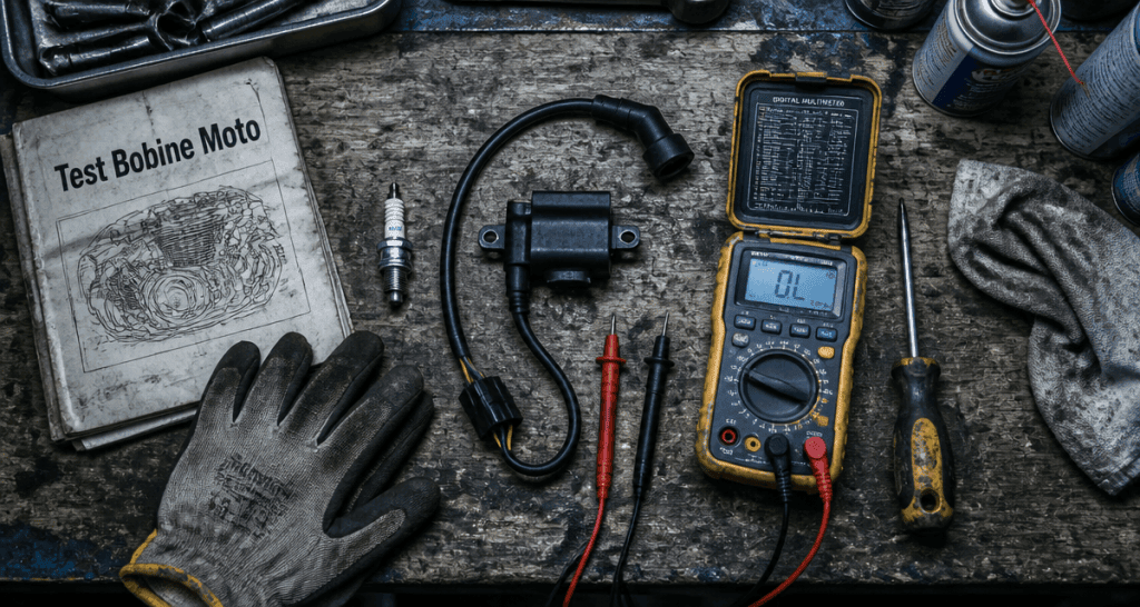 tester bobine allumage moto sur établi