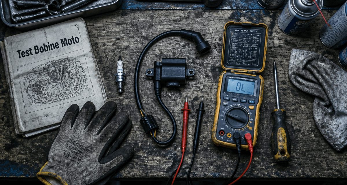 tester bobine allumage moto sur établi