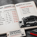 transport voiture sur plateau prix tableau tarifs